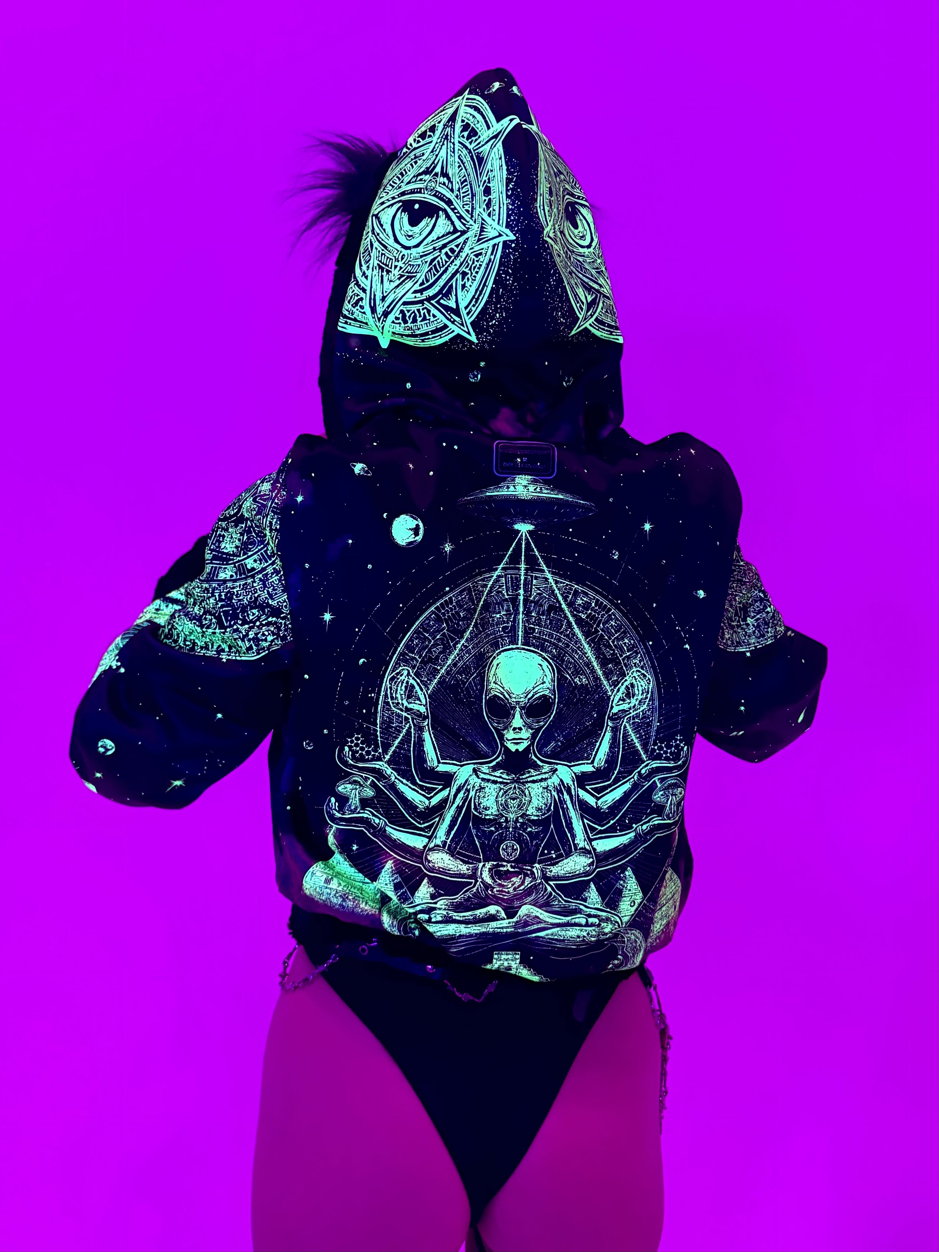 Alien Aura 🛸 Reversible Faux Fur Jacket