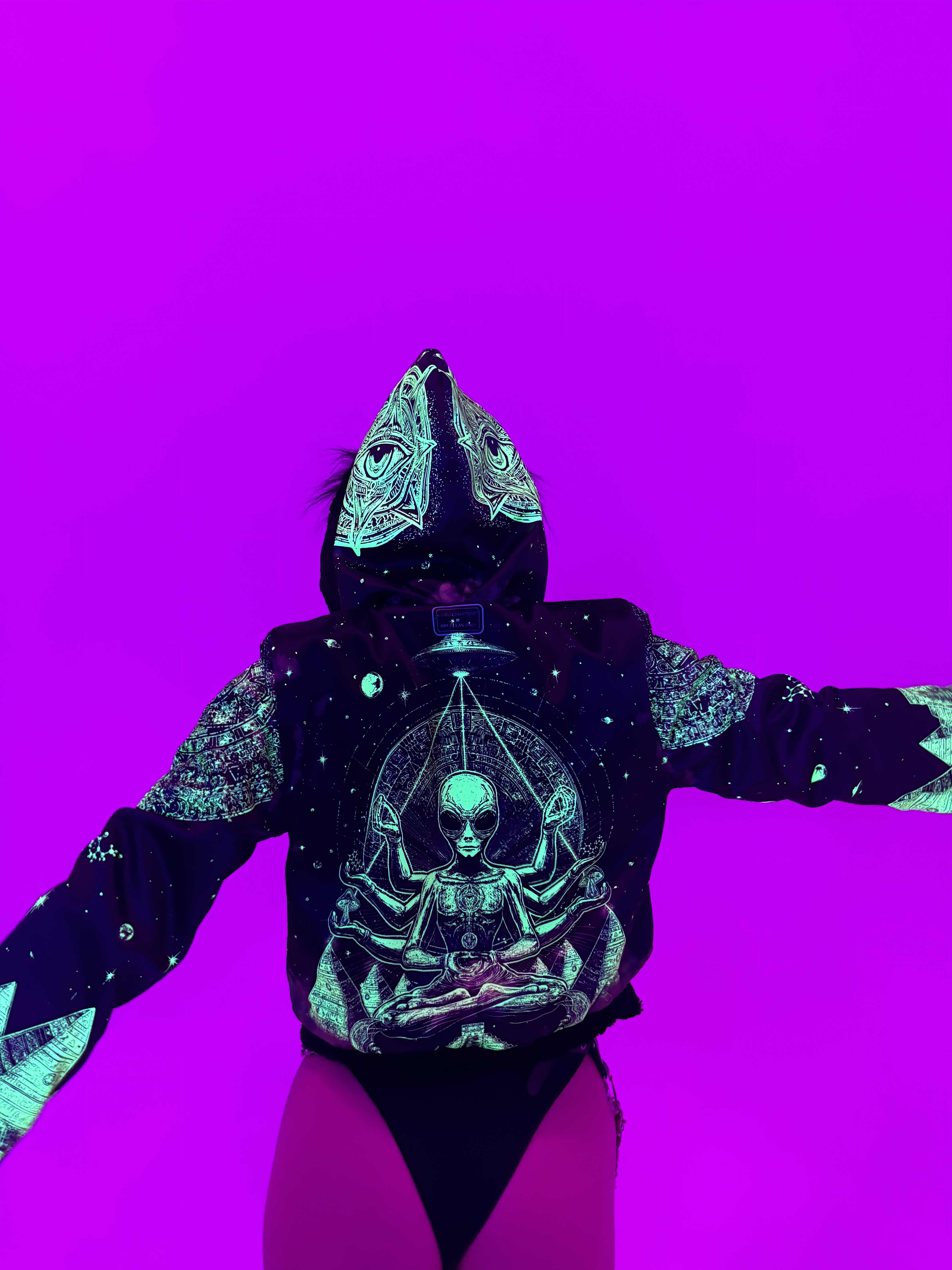 Alien Aura 🛸 Reversible Faux Fur Jacket