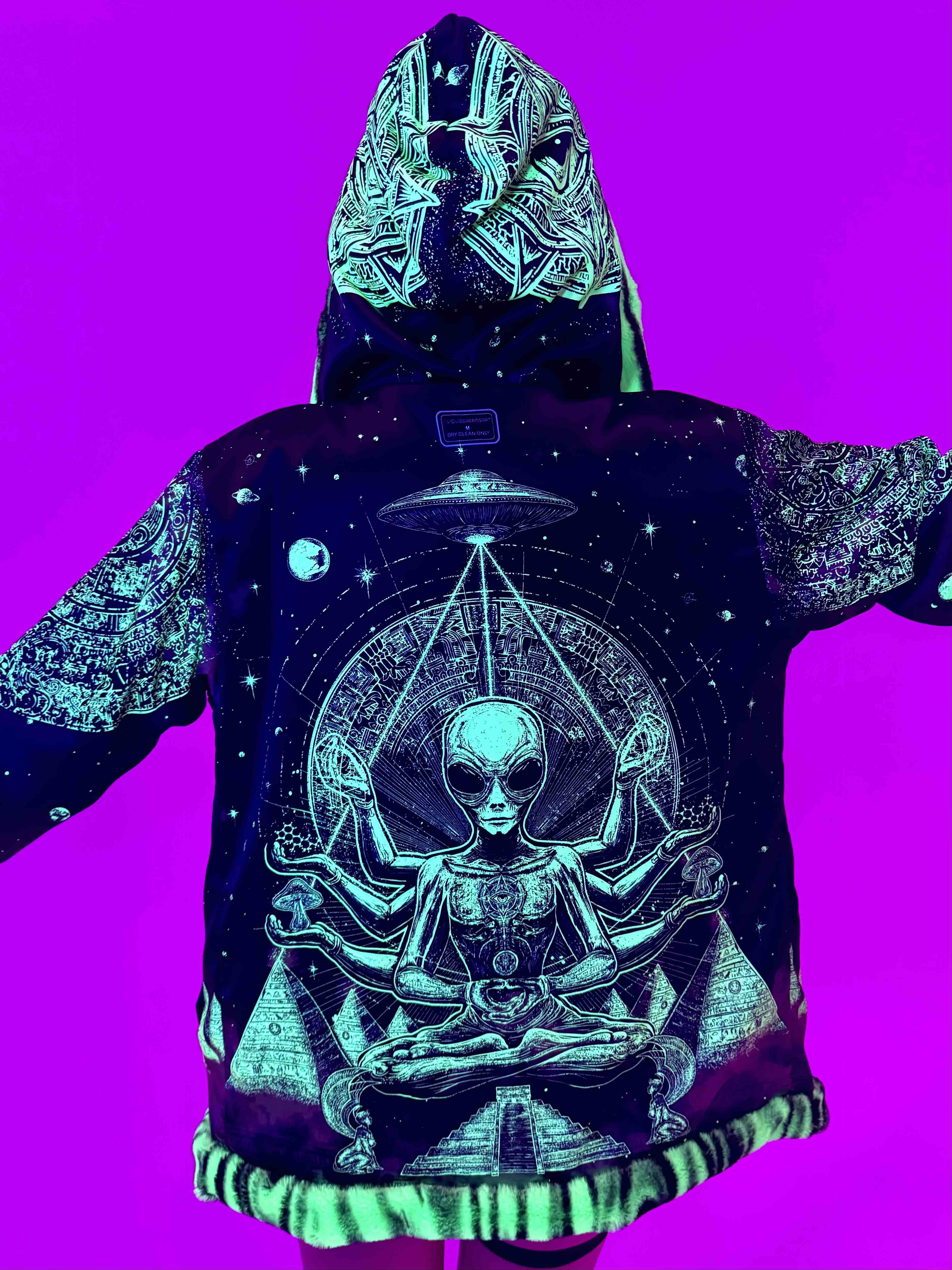 Alien Aura 🛸 Reversible Faux Fur Jacket