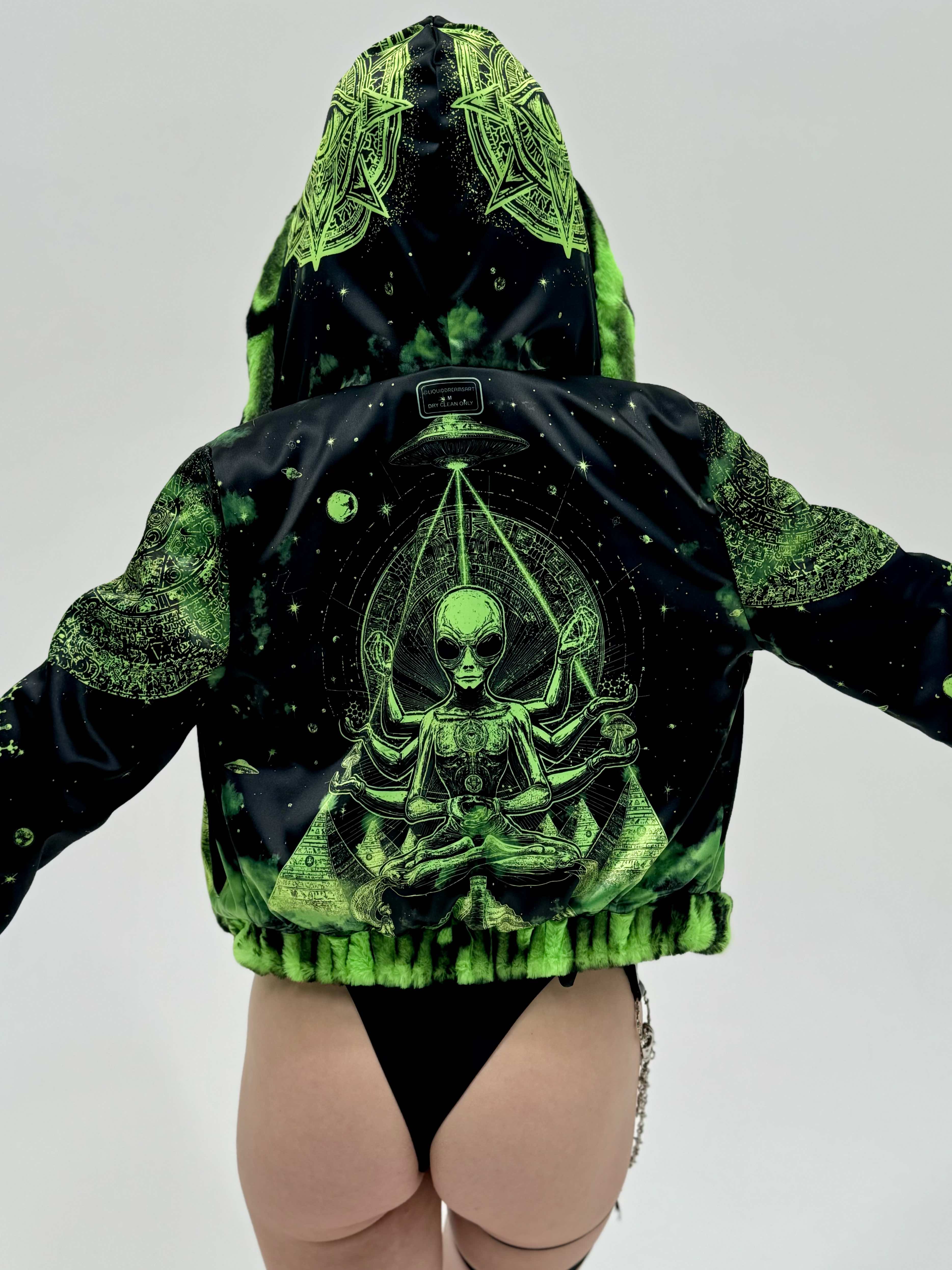 Alien Aura 🛸 Reversible Faux Fur Jacket