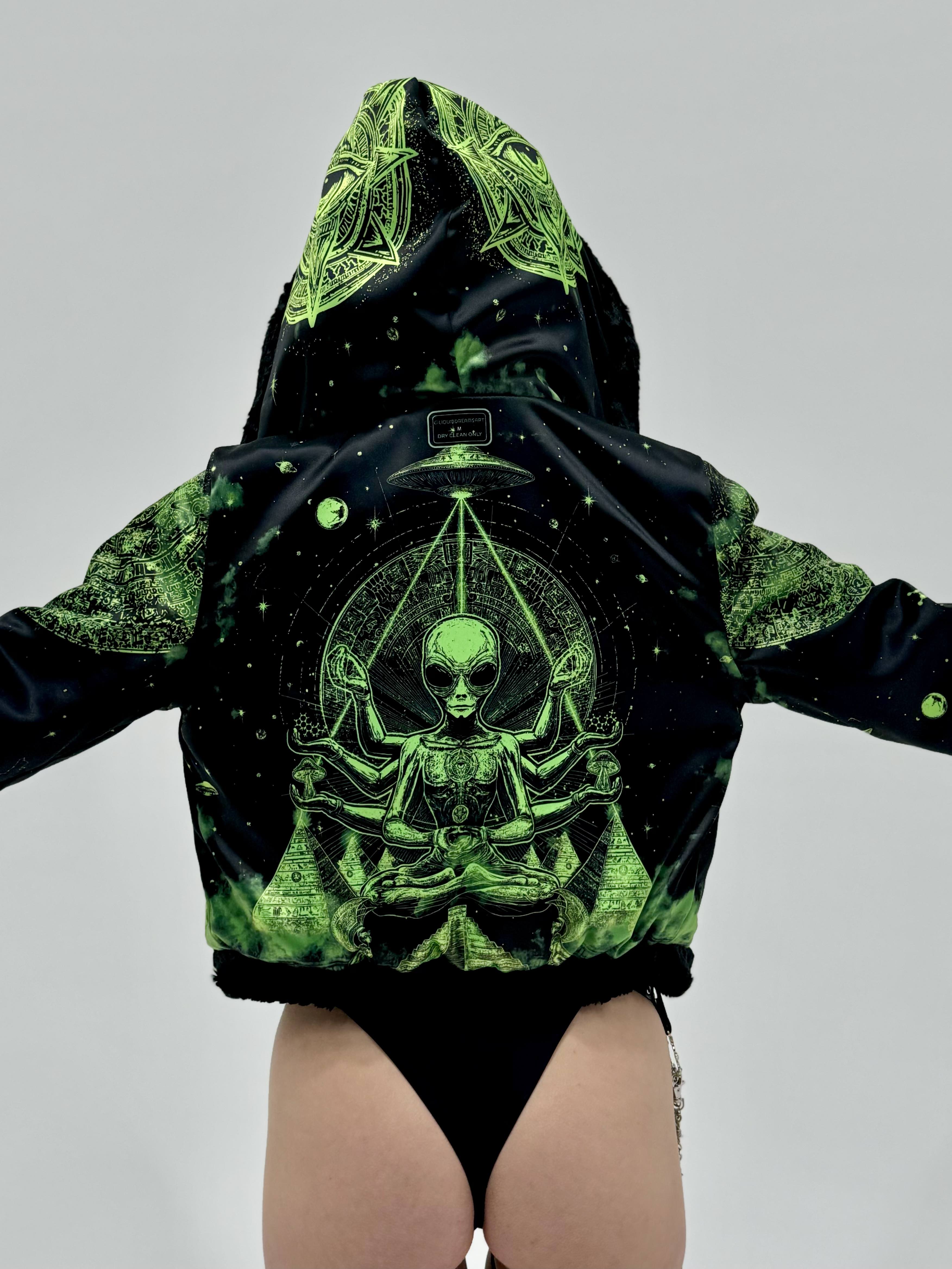 Alien Aura 🛸 Reversible Faux Fur Jacket