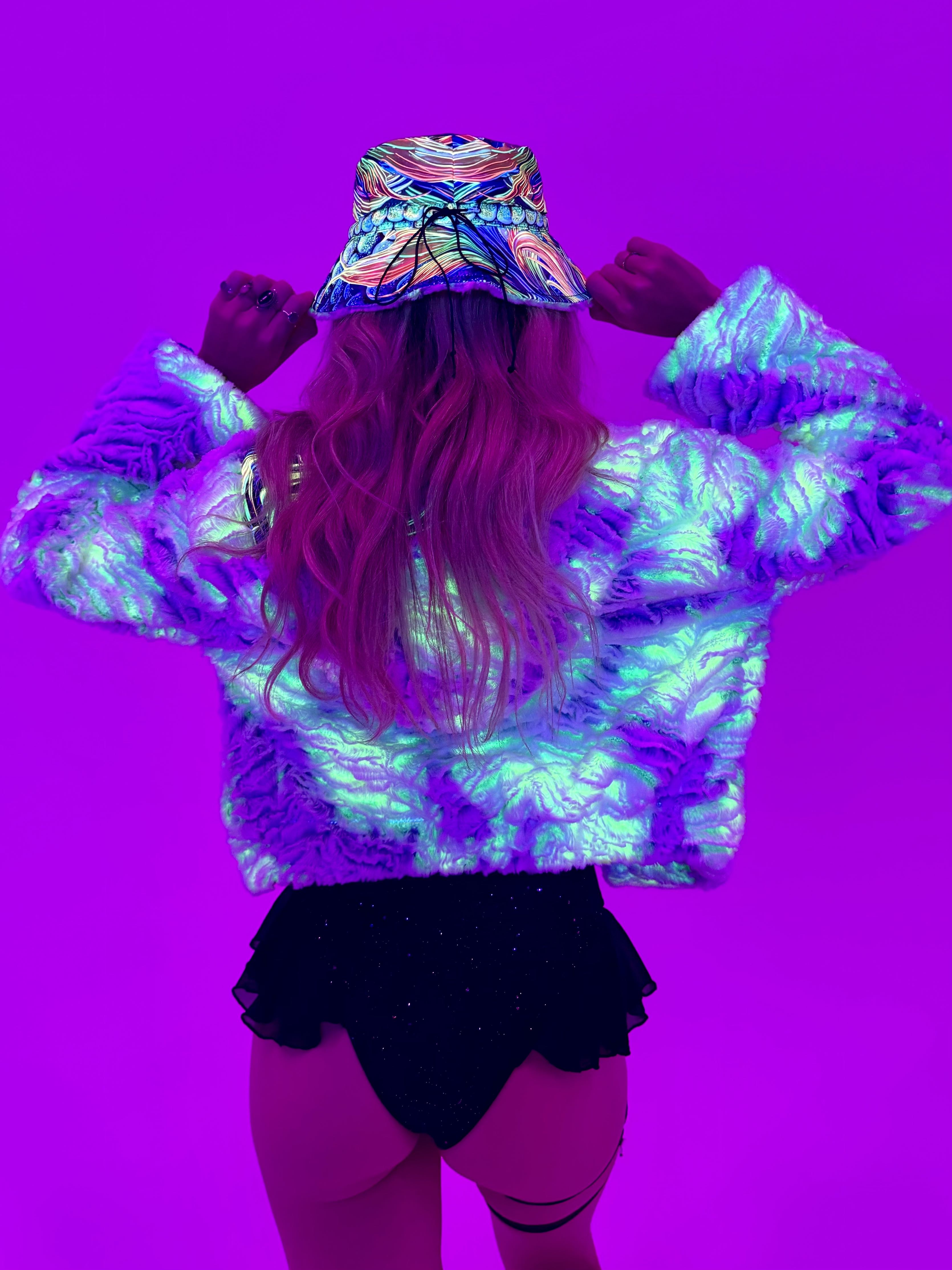 Zodiac Dreams ♑️ Capricorn Reversible Faux Fur Jacket