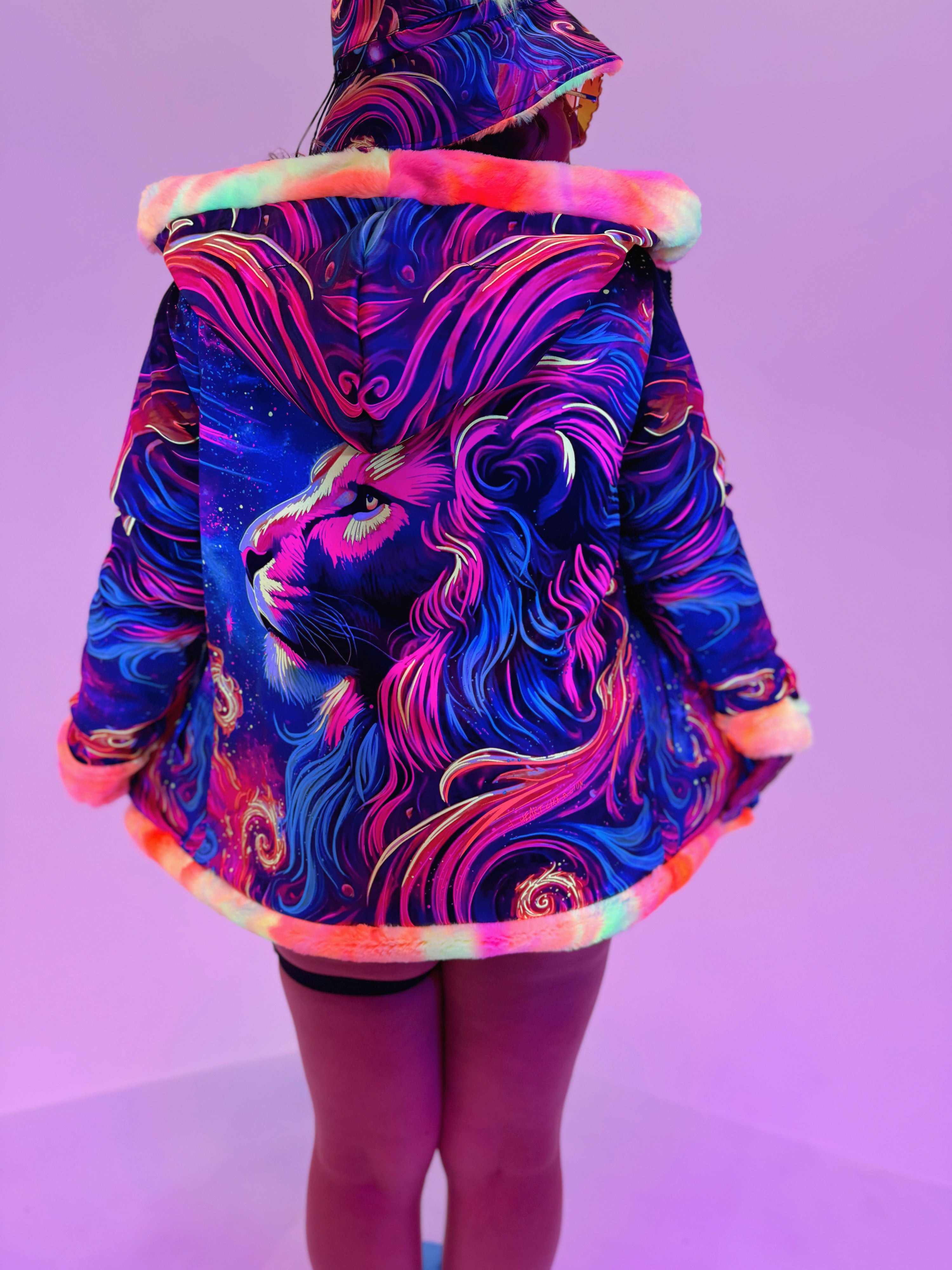 Zodiac Dreams ♌ Leo Reversible Faux Fur Jacket