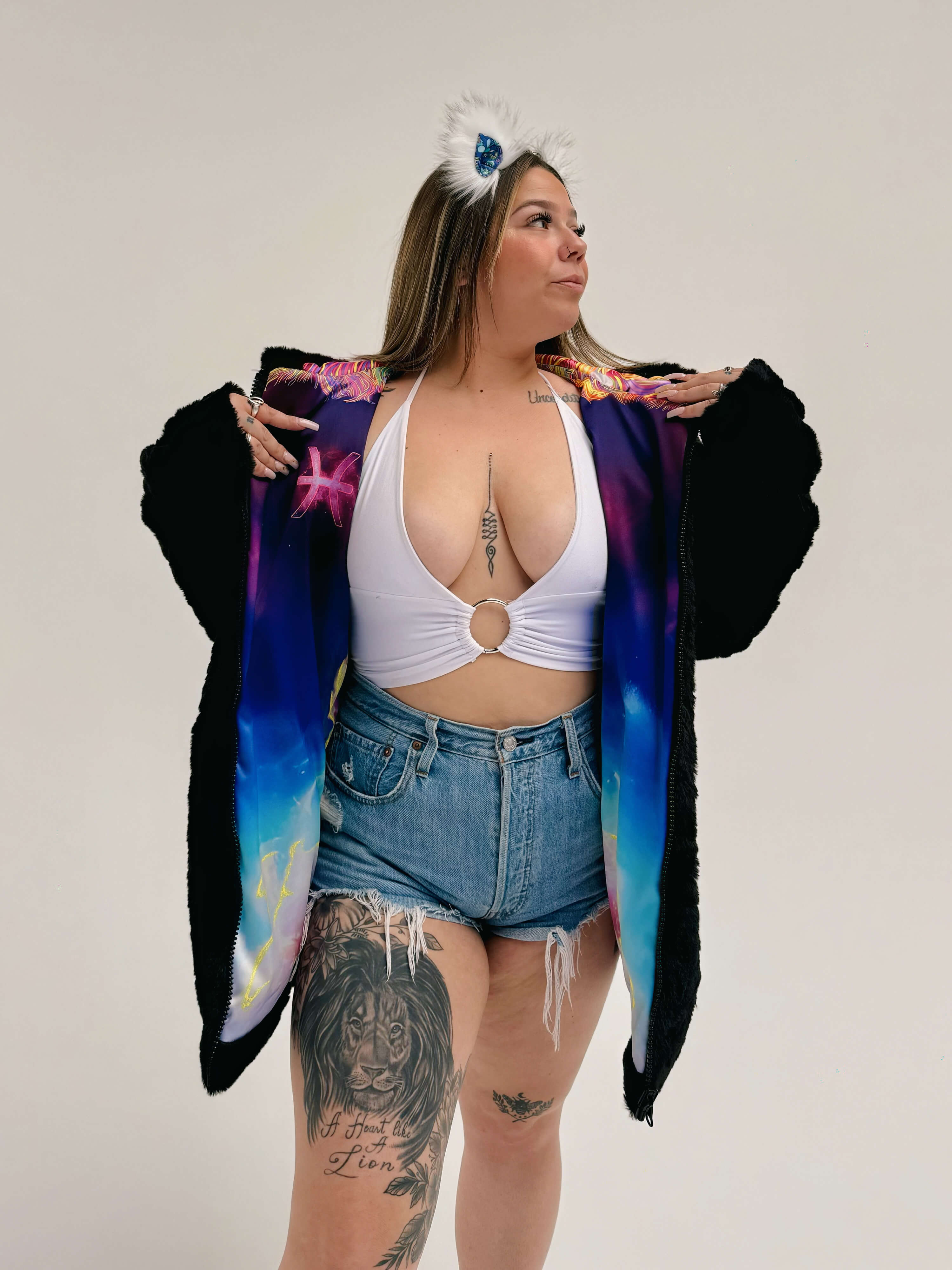 Zodiac Dreams ♓️ Pisces Reversible Faux Fur Jacket