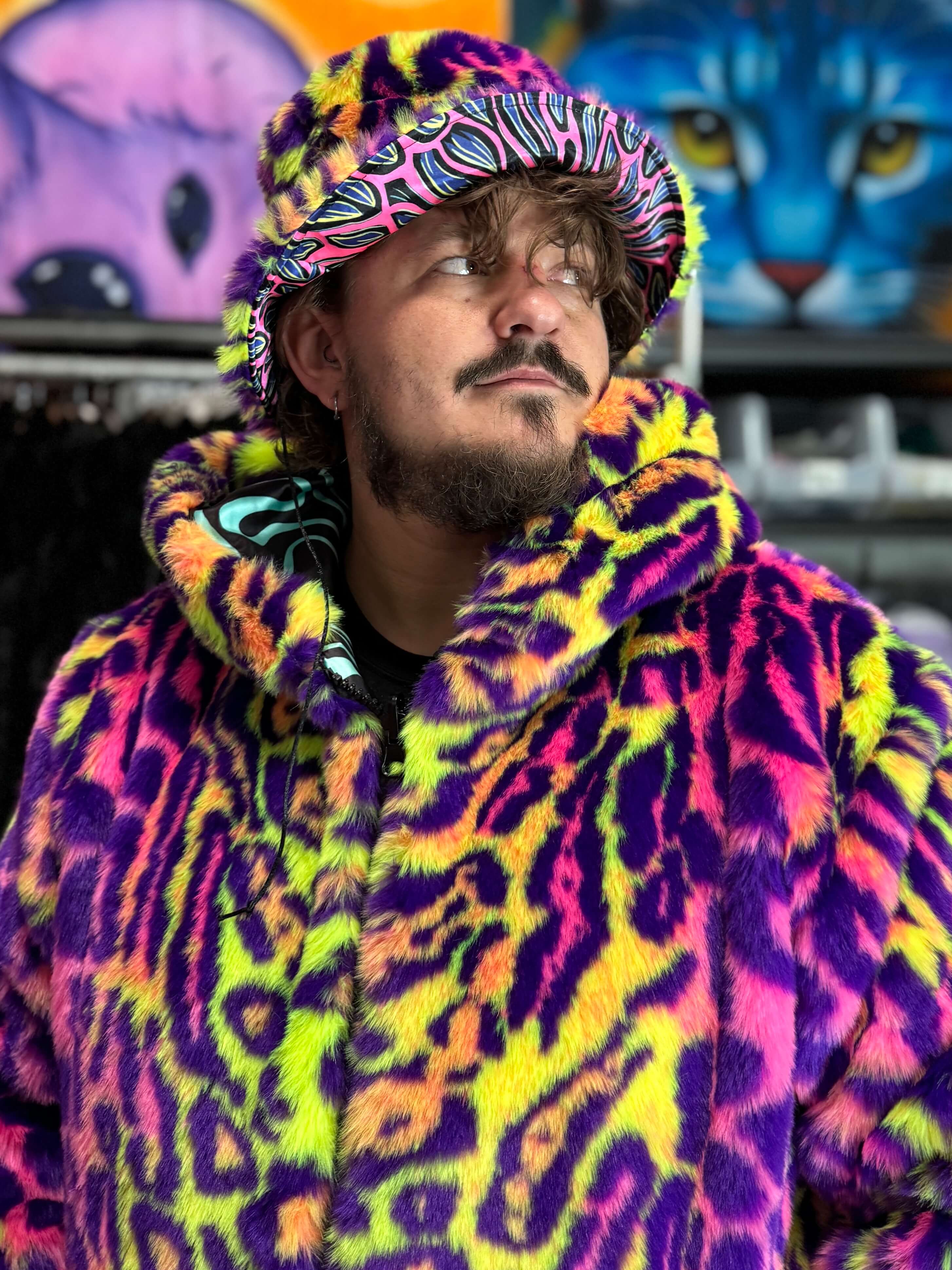 The Great Shroom Reversible Faux Fur Jacket