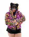 Kaleidodope Reversible Faux Fur Jacket