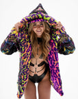 Kaleidodope Reversible Faux Fur Jacket