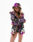 Kaleidodope Reversible Faux Fur Jacket